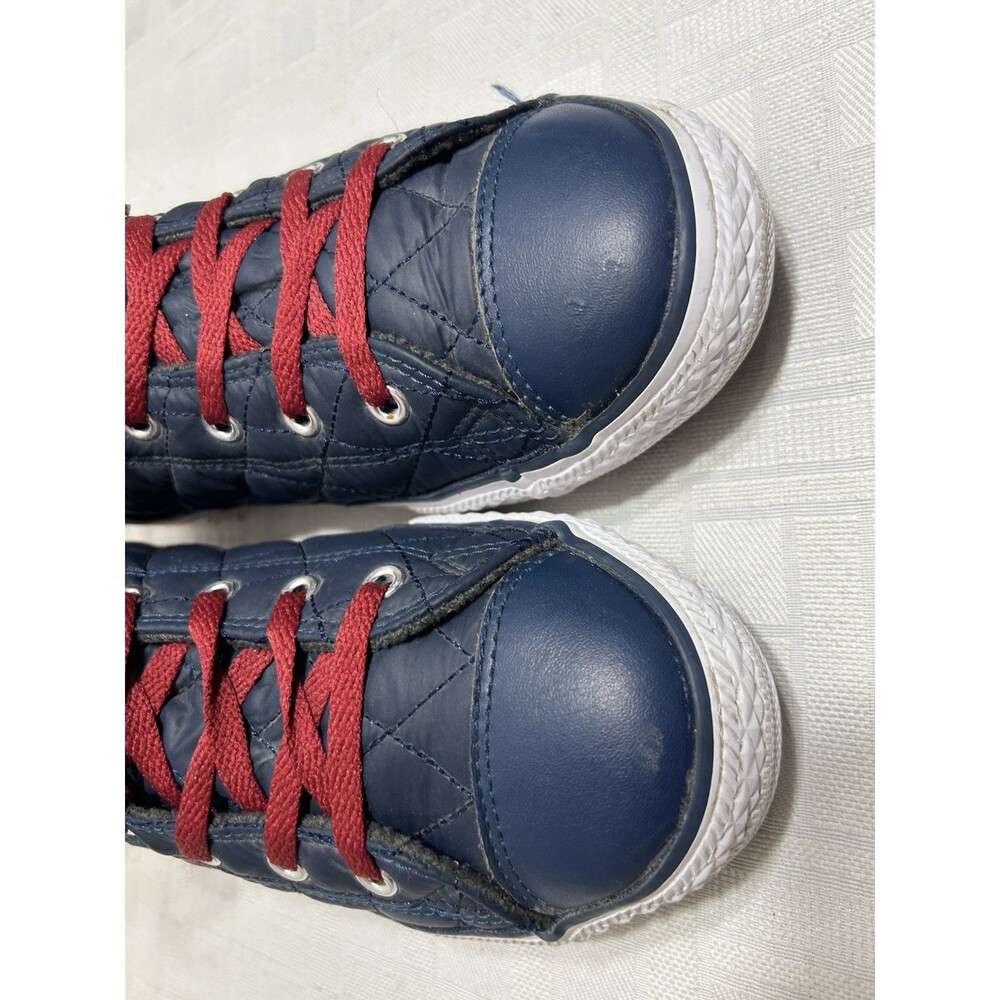 CONVERSE Chuck Taylor SIDE ZIP Blue QUILTED Junior Youth Size 6 Boy Girl Shoe - Picture 10 of 16